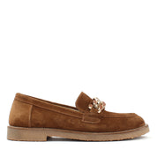 Women's Tan Suede Loafers (029-20140)