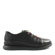 Damen Schwarze Leder-Freizeitschuhe (719-27311)