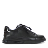Herren Schwarze Leder-Schnürschuhe für den Alltag (642-1528)