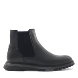 Herren Schwarze Leder-Chelsea-Stiefel mit elastischem Verschluss (550-4702)