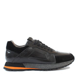 Herren Schwarze Sneakers aus Leder und Wildleder (406-4404)