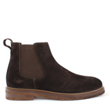 Herren Braune Wildleder-Chelsea-Stiefel mit Warmfutter (550-797)