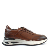 Herren Braune Leder-Sneaker mit EVA-Sohle