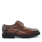 Herren Braune Brogue-Schnürschuhe mit Blockabsatz (395-2862)