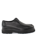 Herren Schwarze Schnürschuhe aus Leder mit Blockabsatz (395-2861)