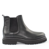 Herren Schwarze Leder-Chelsea-Stiefel (395-2858)