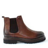 Herren Braune Leder-Chelsea-Stiefel (395-2858)