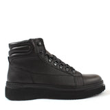 Herren Schwarze Leder-Boots mit Warmfutter (550-794)