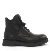 Women's Black Leather Boots (376-20436)
