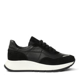 Damen Schwarze Wildleder-Sneaker (737-29608)
