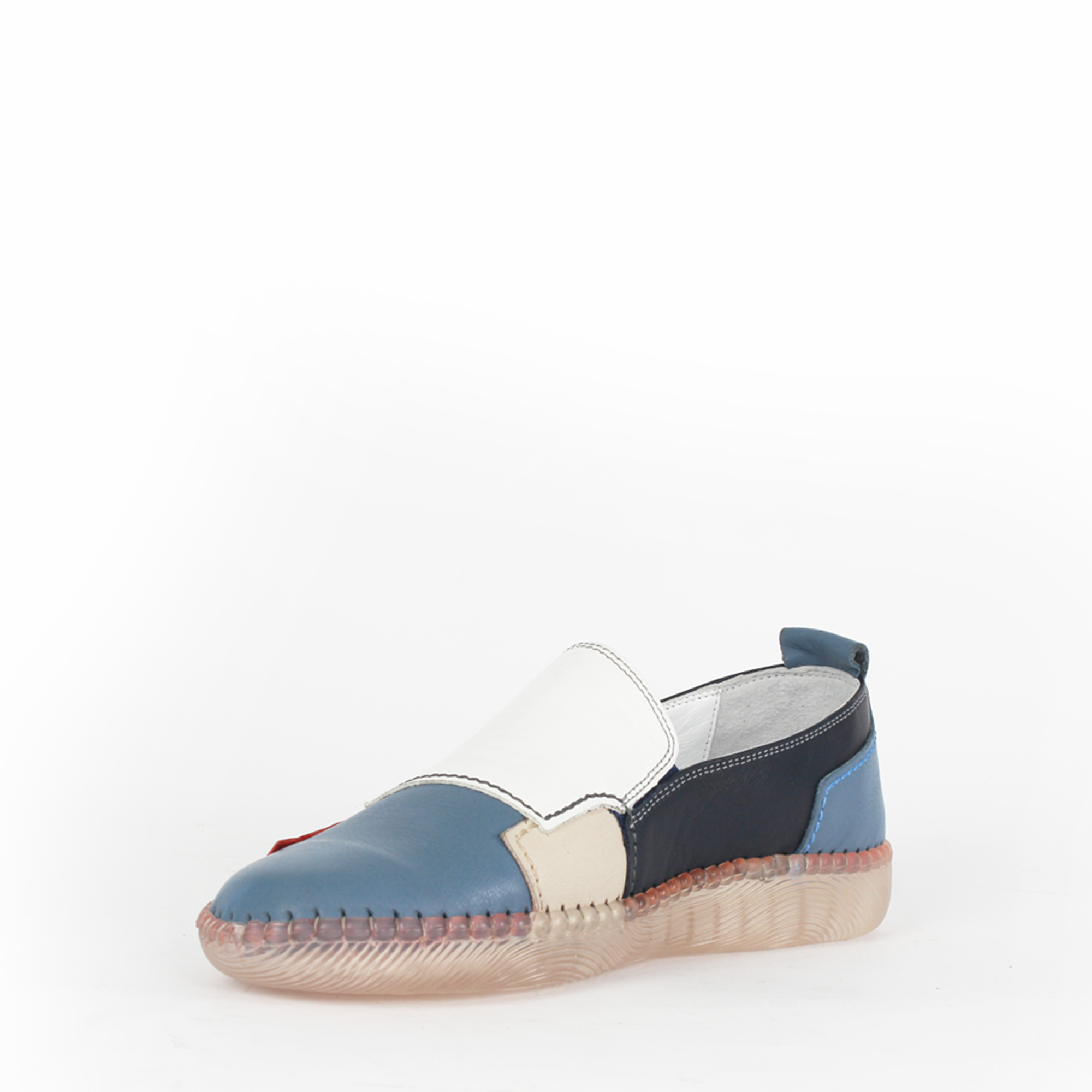 Damen Schwarze Ballerinas mit Multicolor-Akzenten (383-20901)