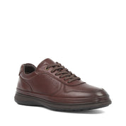 Men’s Brown Leather Lace-Up Comfort Sneakers (550-4764)