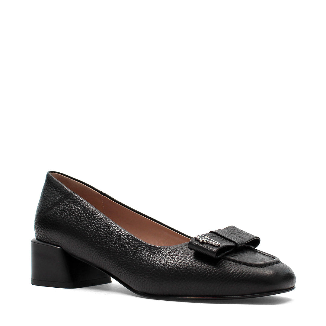 Damen Klassische Absatzschuhe aus Leder in Schwarz (752-31706)