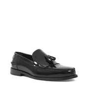 Men’s Black Patent Leather Tassel Loafers – Classic Slip-On Shoes (747-4538)