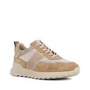 Herren Sneaker aus beigem Wildleder mit Mesh-Einsätzen (448-1913)