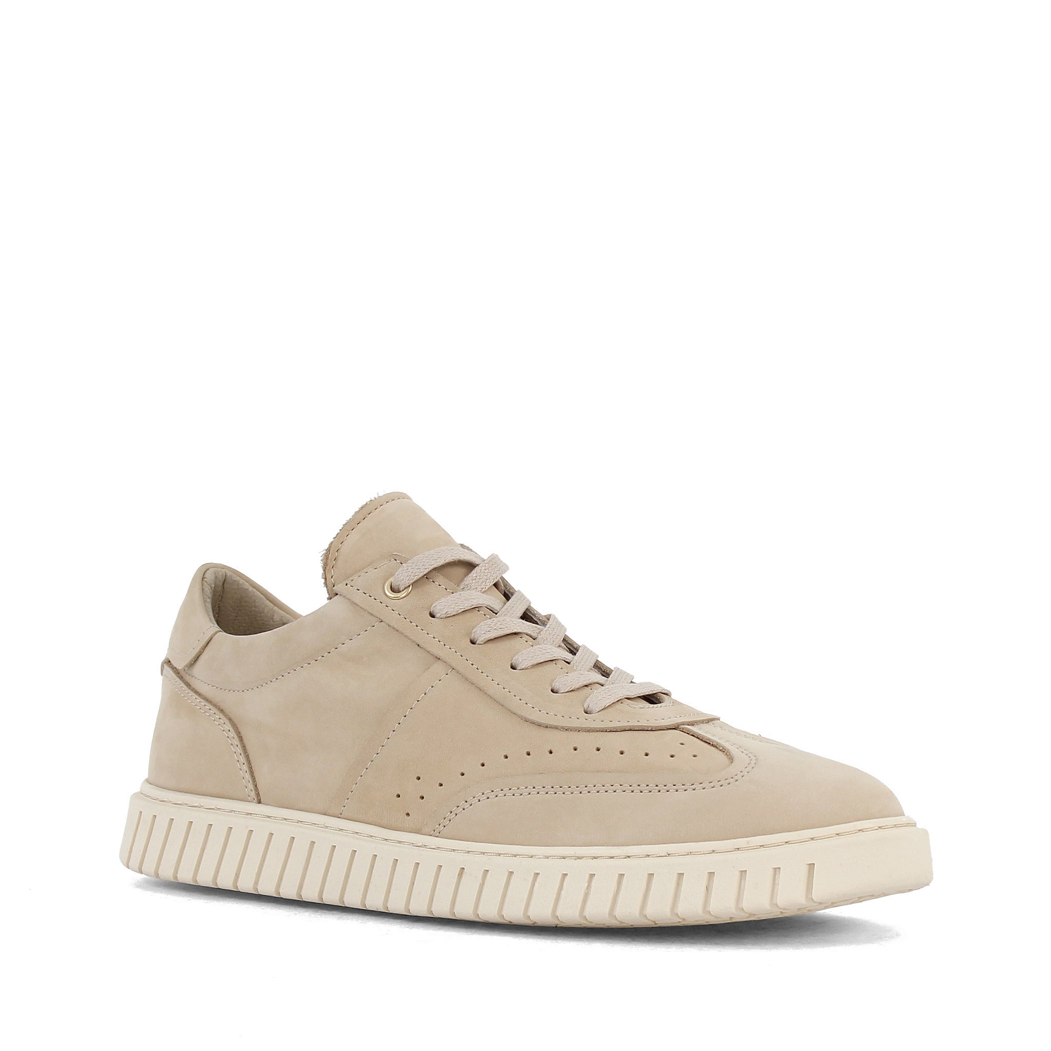 Herren Schnürsneaker aus beigefarbenem Nubukleder (448-1912)