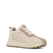 Damen Sneaker aus beigem Leder – Leicht & Atmungsaktiv (686-29205)