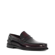 Herren Slipper aus burgunderfarbenem Lackleder – Elegante Loafer (747-4537)