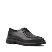 Herren Derby-Schuhe aus schwarzem Leder mit EVA-Sohle und Plain-Toe (663-461)
