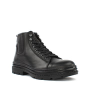 Herren Schwarze Leder-Boots mit robustem Design (550-709)