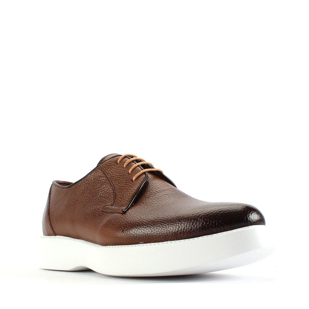 Herren Hellbraune/Weiße Lackleder Sneaker (162-505)