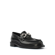 Women's Black Leather Loafers (029-20144)