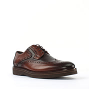 Herren Braune Klassische Brogue-Lederschuhe (395-2847)