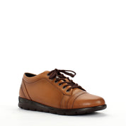 Damen Hellbraune Leder-Freizeitschuhe für Herbst und Winter (376-20409)