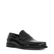 Men’s Black Patent Leather Loafers – Elegant Slip-On Dress Shoes (747-4537)