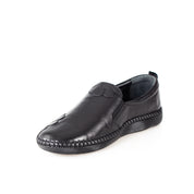Damen Schwarze Leder-Ballerinas für Freizeit (383-4035)