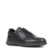Herren Sneaker aus schwarzem Leder mit Schnürung (550-4764)