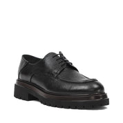 Men's Black Leather Classic Brogue Shoes (162-532)