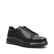 Men’s Leather Sneakers with Durable Sole – Black (691-3439)
