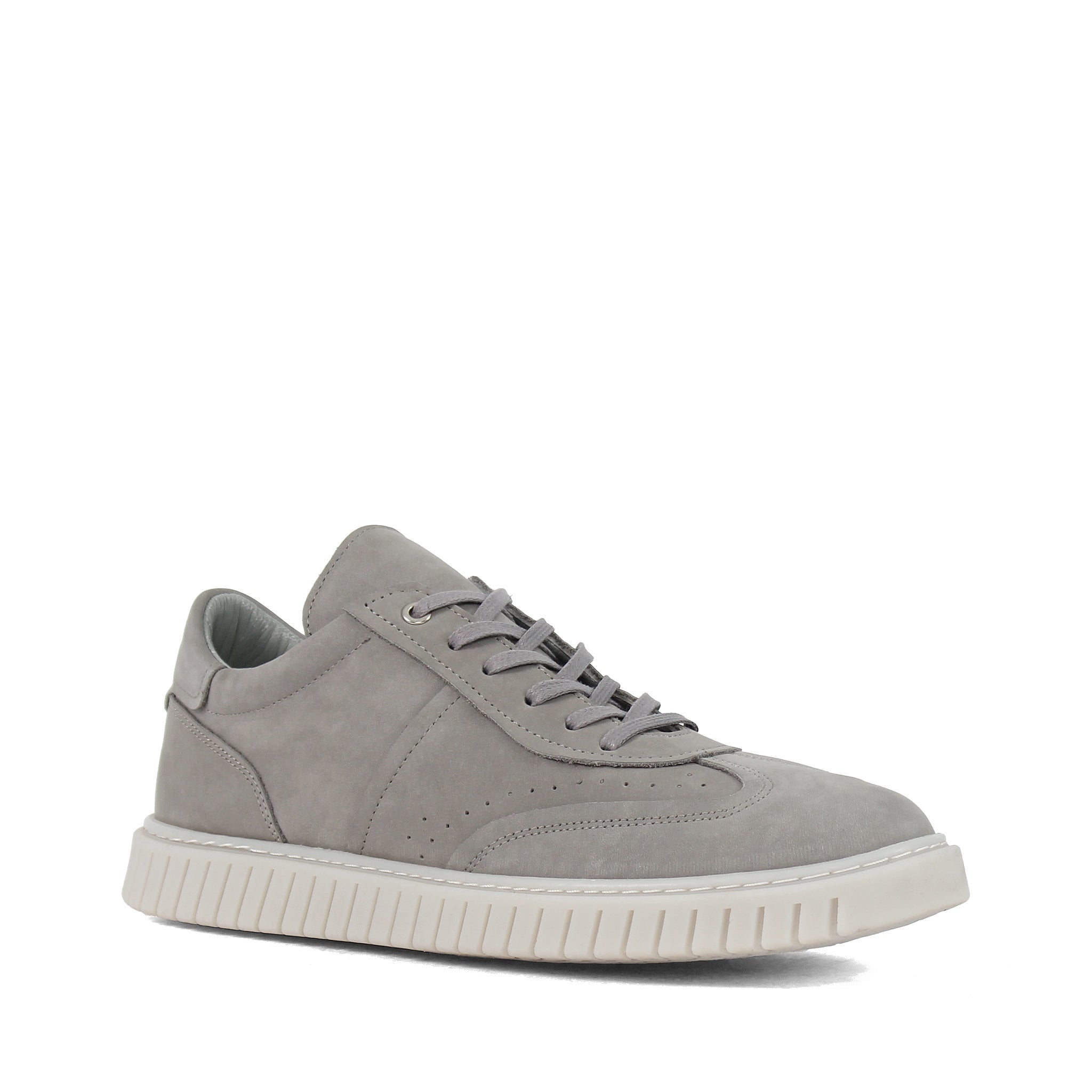 Herren Schnürsneaker aus grauem Nubukleder (448-1912)