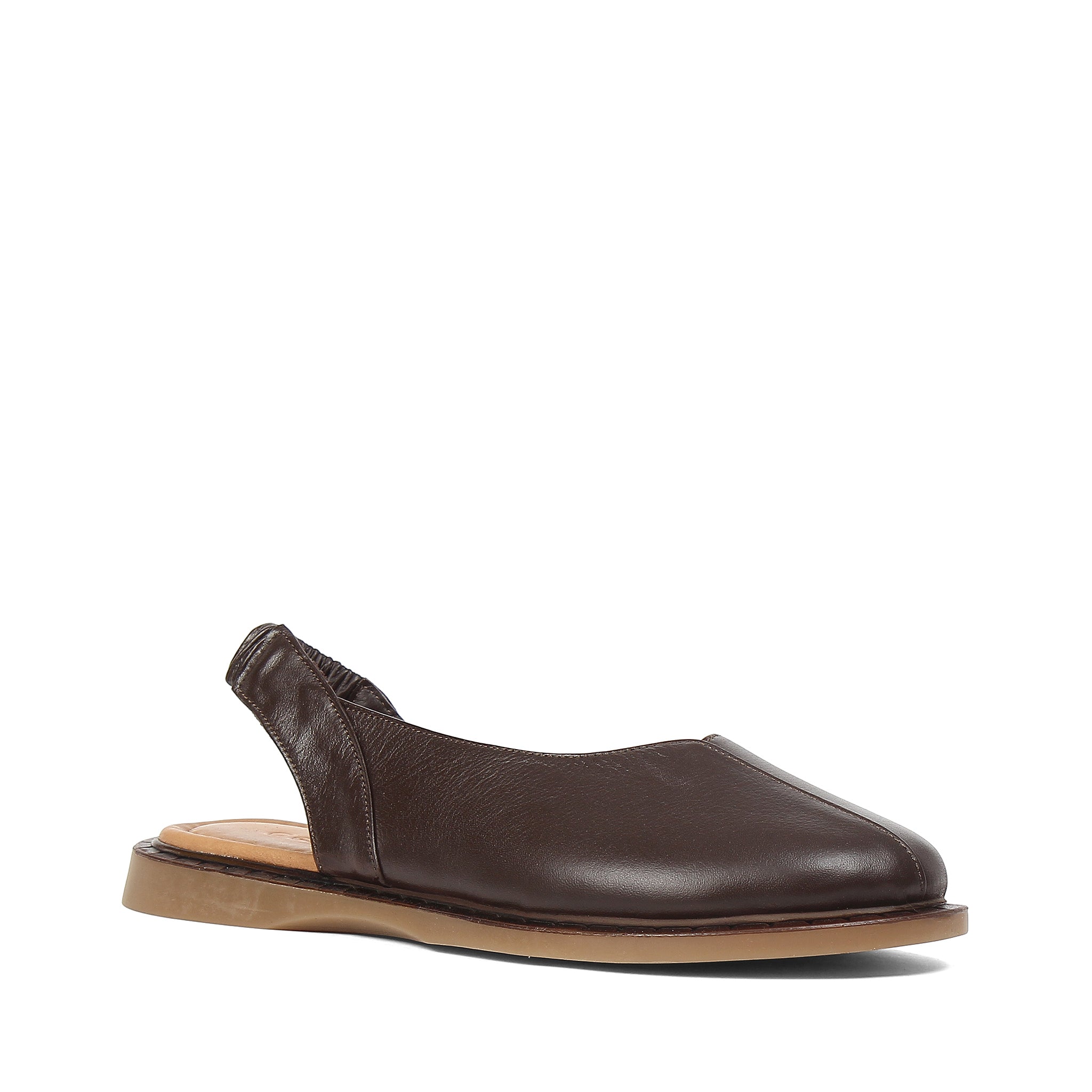 Women's Brown Leather Sandals with Adjustable Buckle (541 23074)