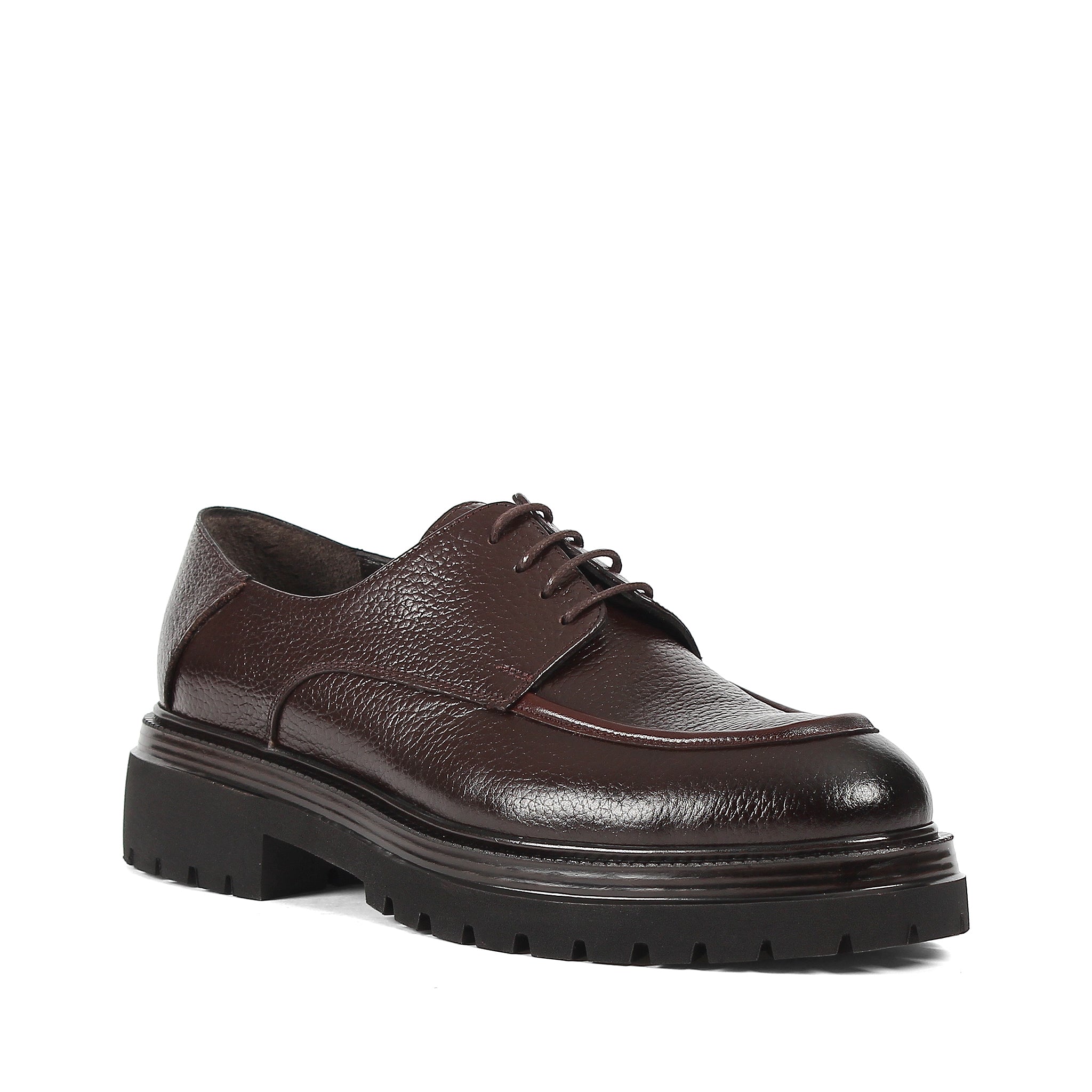 Men's Brown Leather Classic Brogue Shoes (162-532)