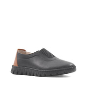 Damen Slipper Schwarz aus Leder mit EVA-Sohle (664-25914)
