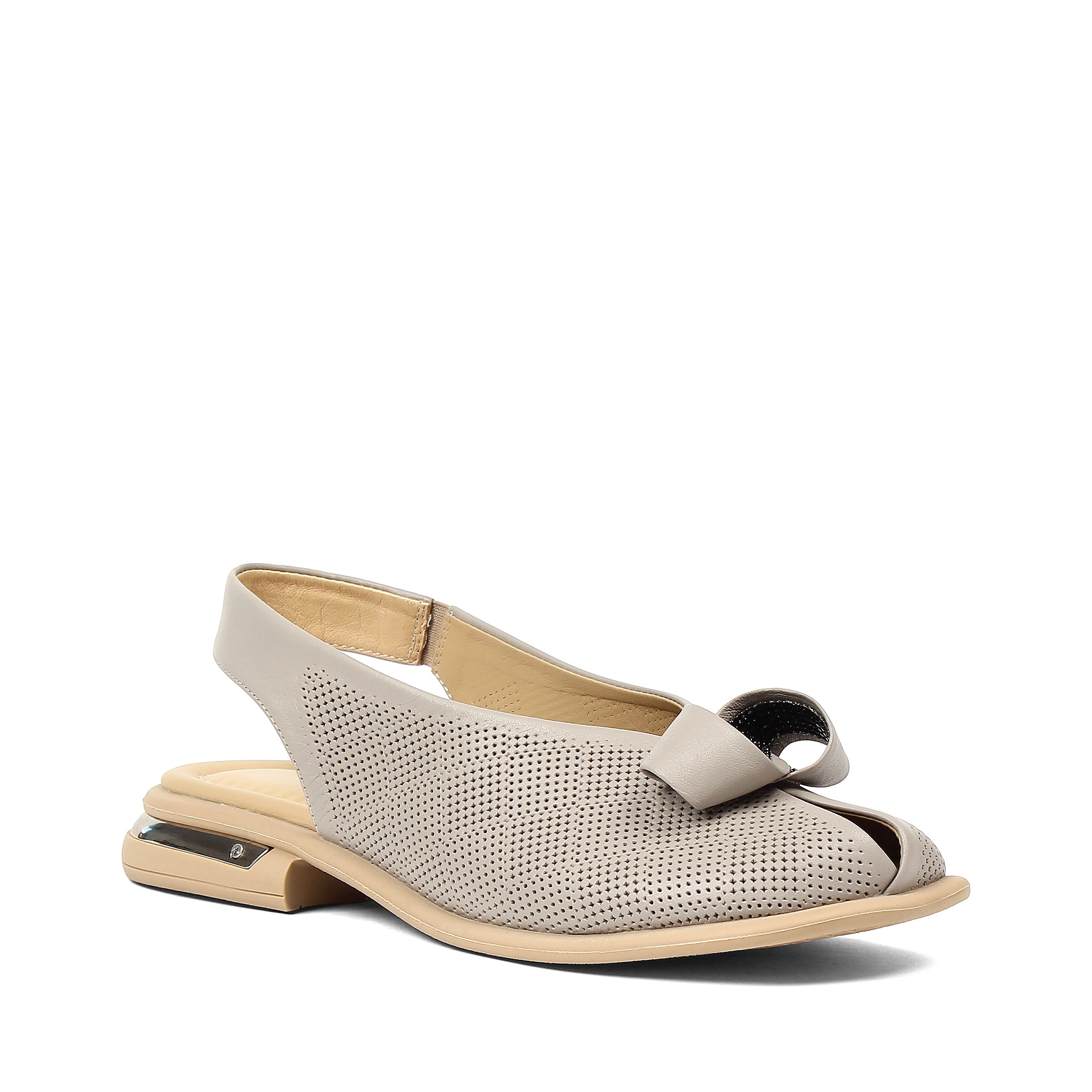 Women's Mink Leather Sandals with Adjustable Buckle (784-41605)