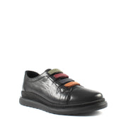Damen Schwarze Leder-Freizeitschuhe (719-27311)