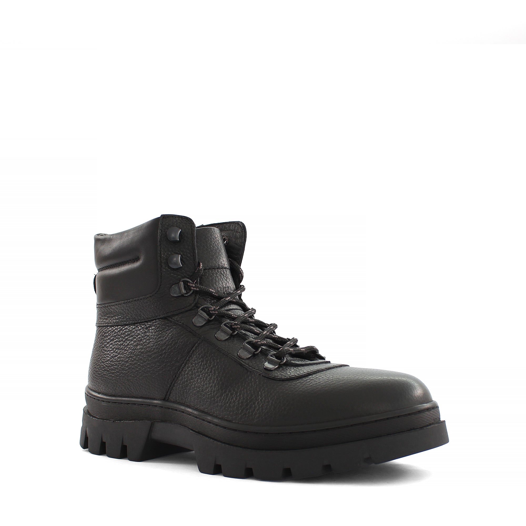 Herren Schwarze Lederstiefel mit Warmfutter (550-795)
