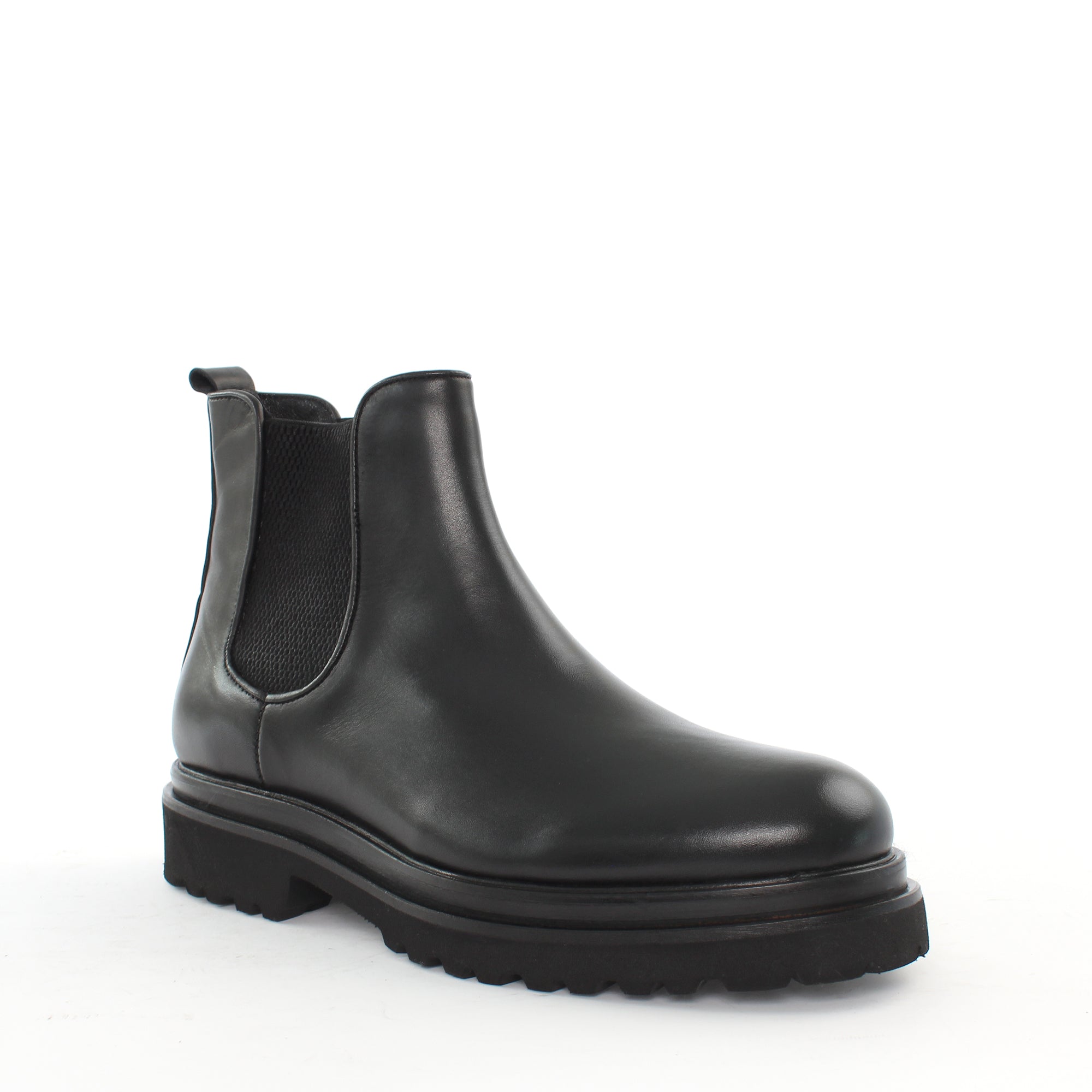 Men's Black Leather Chelsea Boots (395-2858)