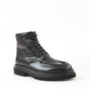 Herren Schwarze Lederstiefel mit Warmfutter (395-2863)