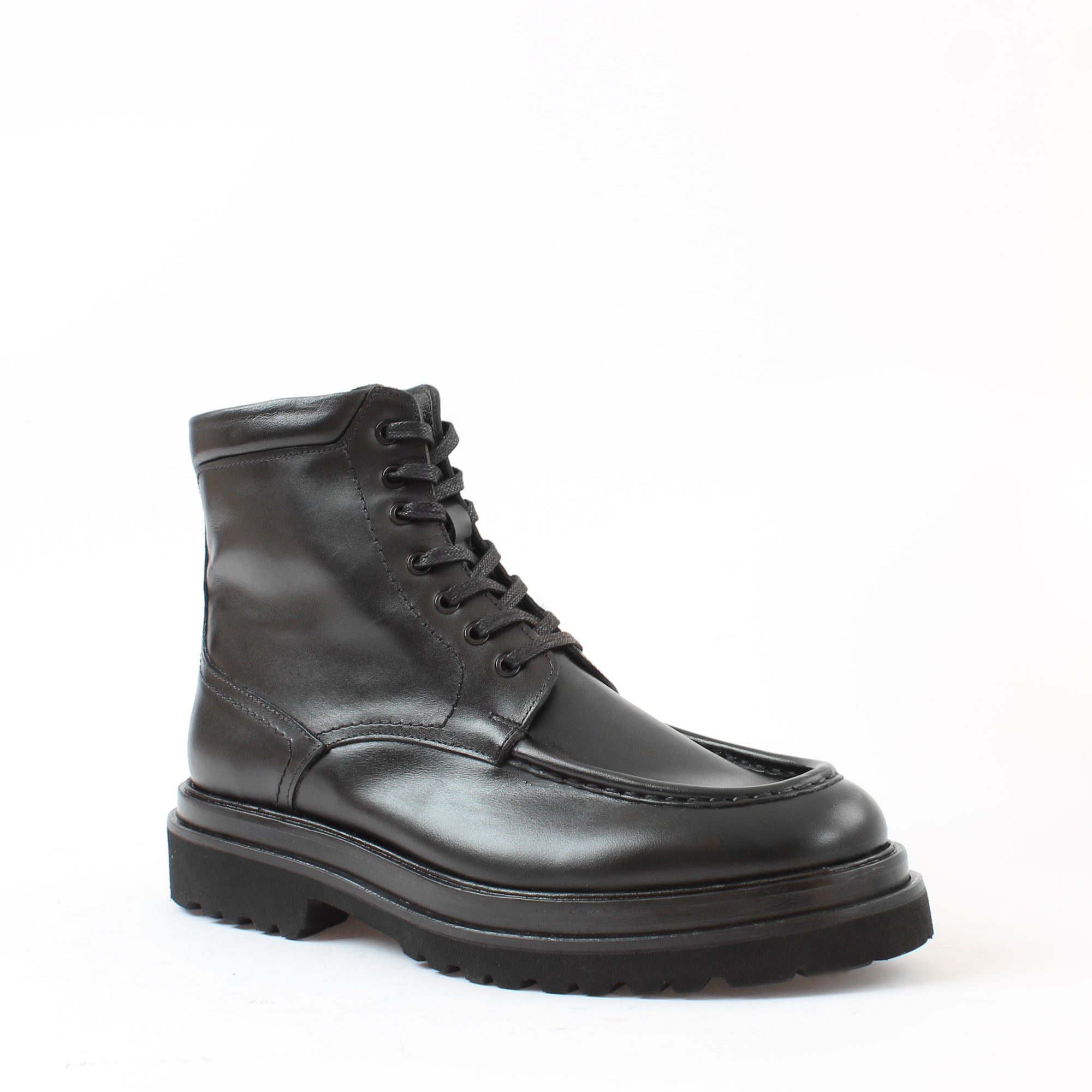 Herren Schwarze Lederstiefel mit Warmfutter (395-2863)