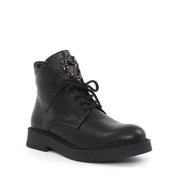 Women's Black Leather Boots (376-20436)