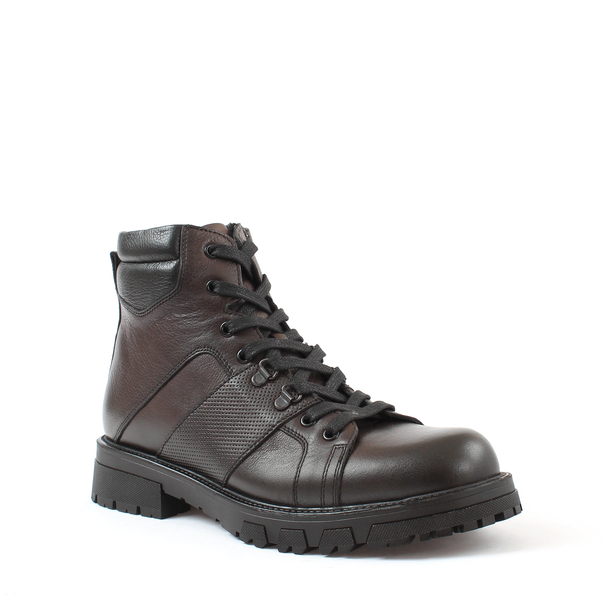 Herren Braune Leder-Boots mit Warmfutter (550-769)