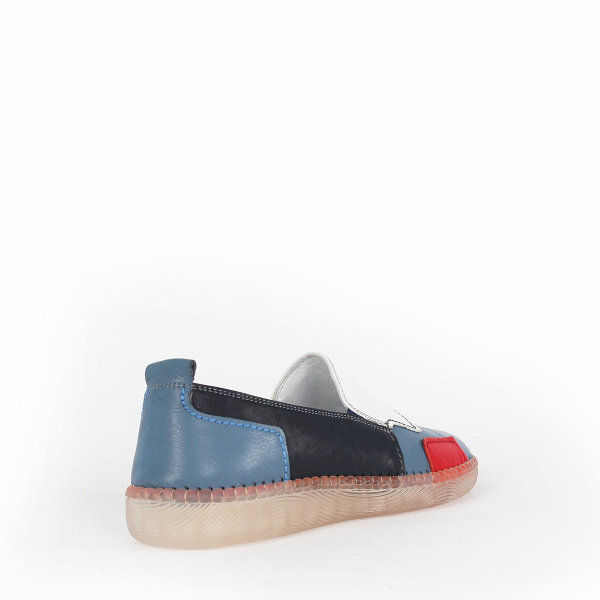 Damen Schwarze Ballerinas mit Multicolor-Akzenten (383-20901)