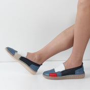 Damen Schwarze Ballerinas mit Multicolor-Akzenten (383-20901)