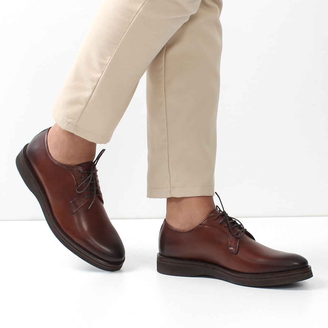 Men's Brown Classic Leather Shoes (395-2804)
