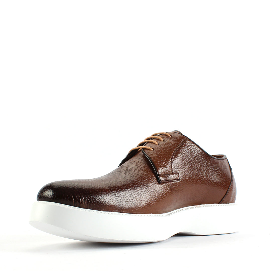 Herren Hellbraune/Weiße Lackleder Sneaker (162-505)