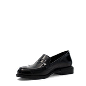 Damen Schwarze Lackleder Loafer (494-25829)
